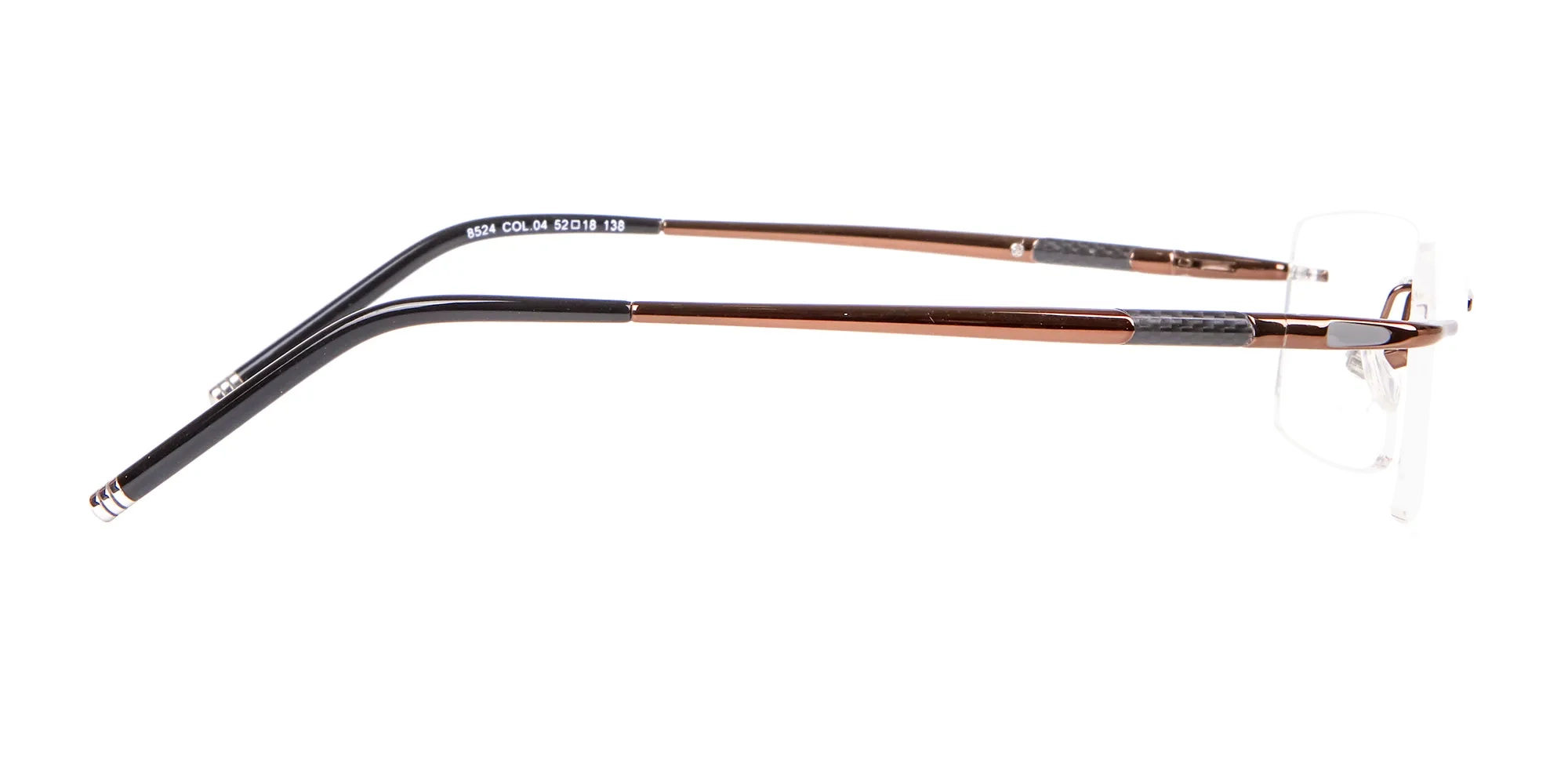 Glossy Brown Metal Rimless Online UK-4