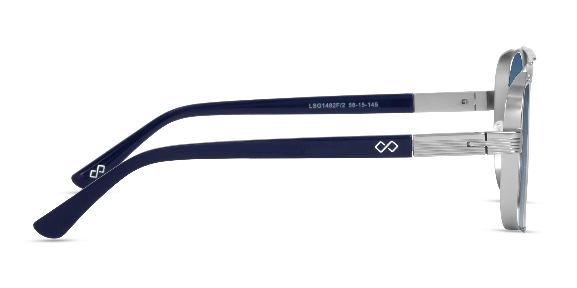 Matte Silver Double Bridge Sunglasses-4