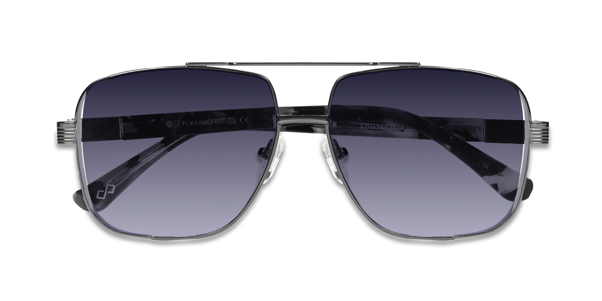 Gunmetal Double Bridge Sunglasses-6