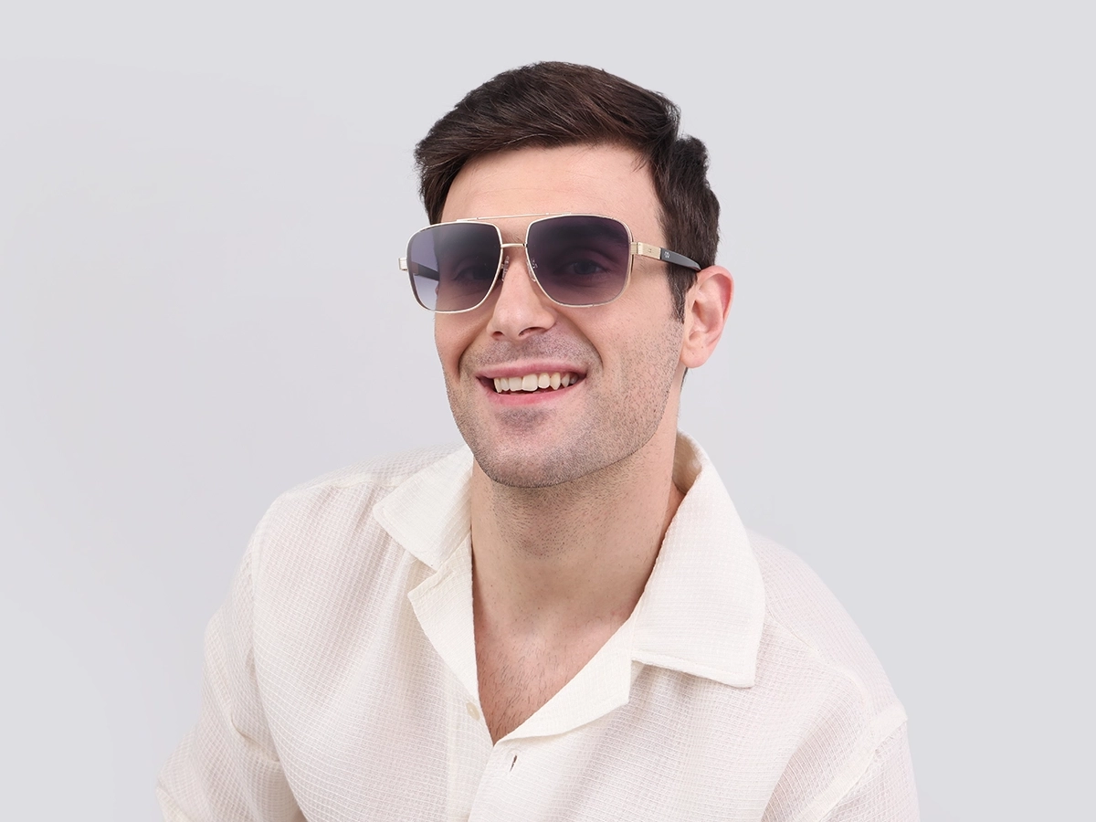 Gold Pilot Double Bridge Sunglasses-41
