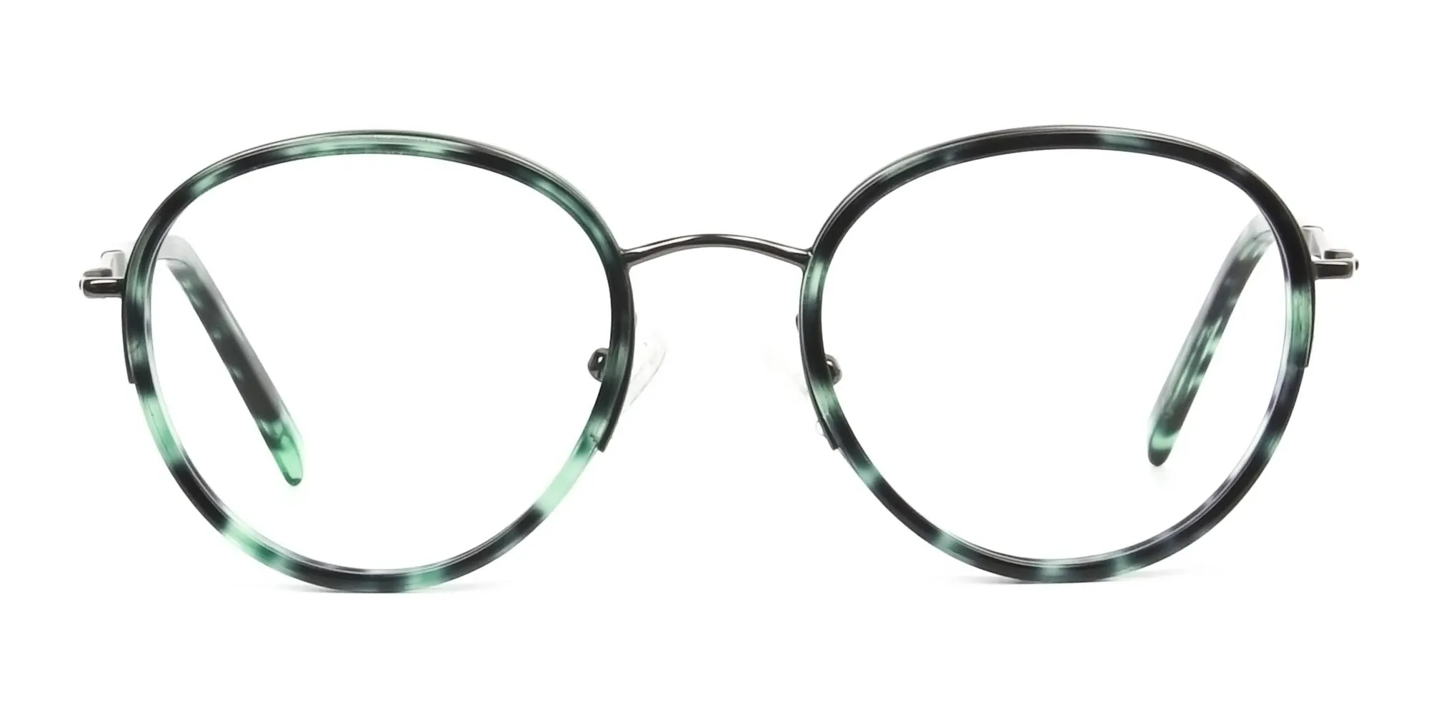 Gunmetal & Jade Green Glasses Frames - 1
