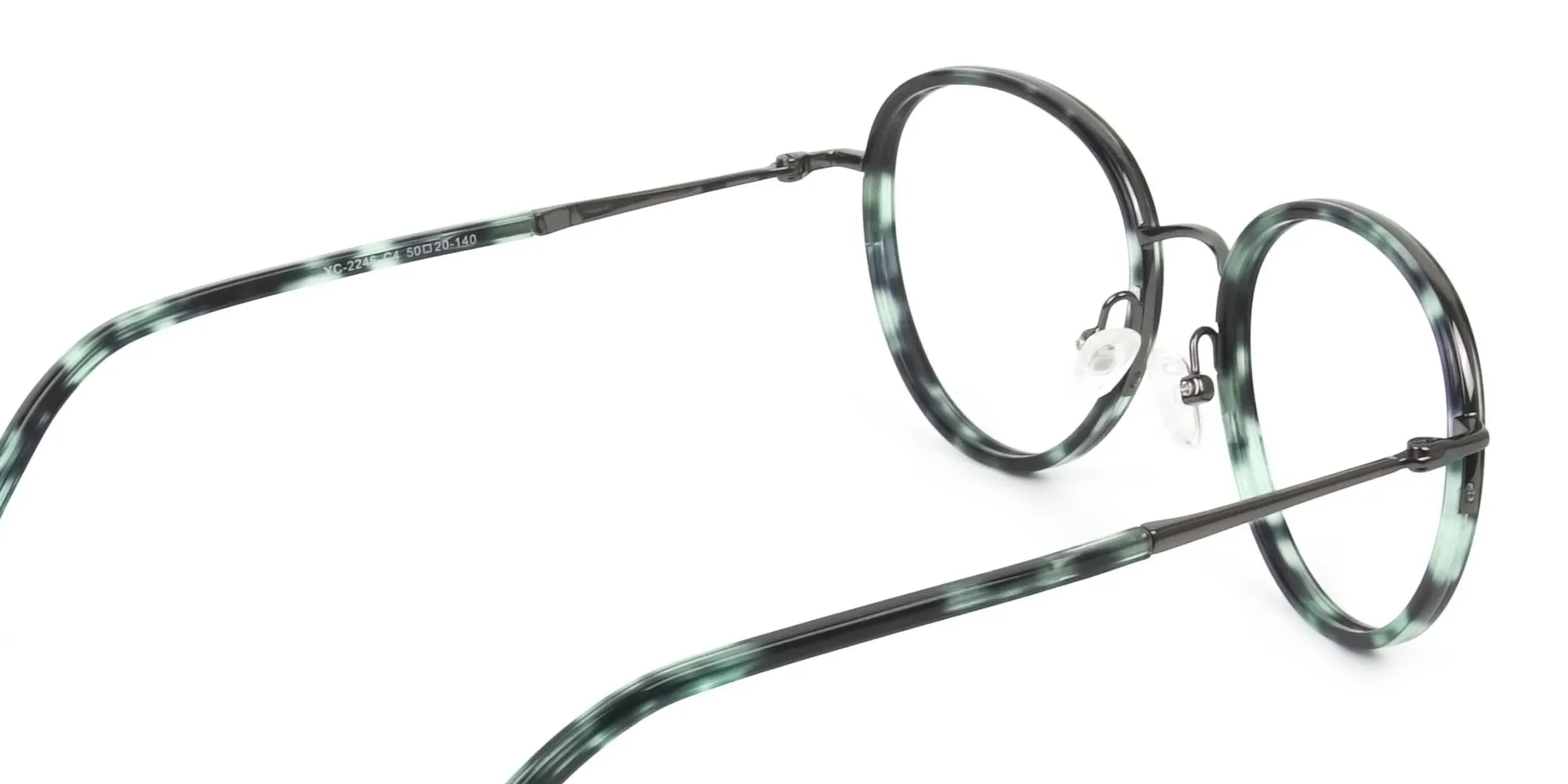 Gunmetal & Jade Green Glasses Frames - 1