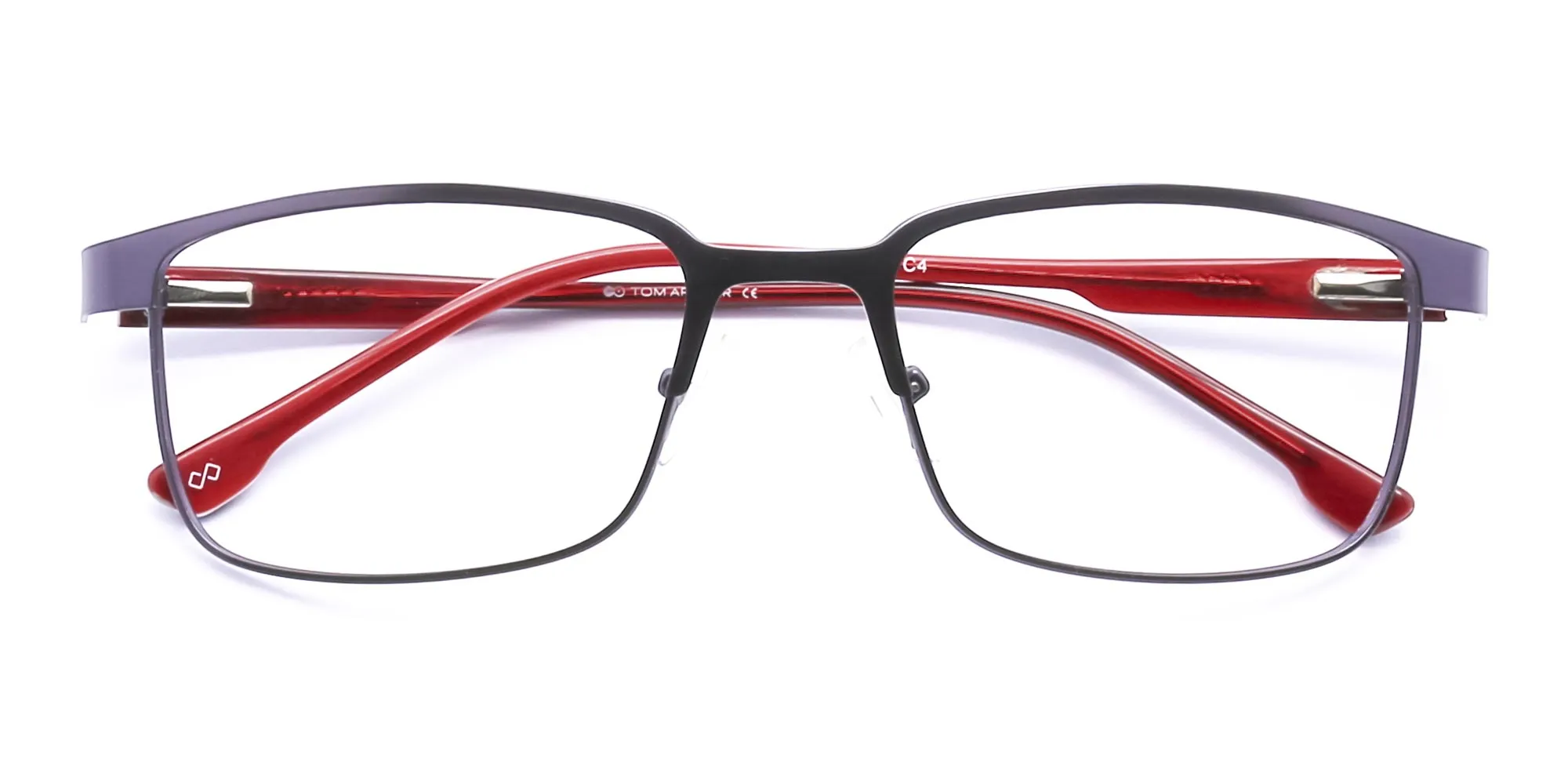 rectangle metal frame glasses-2