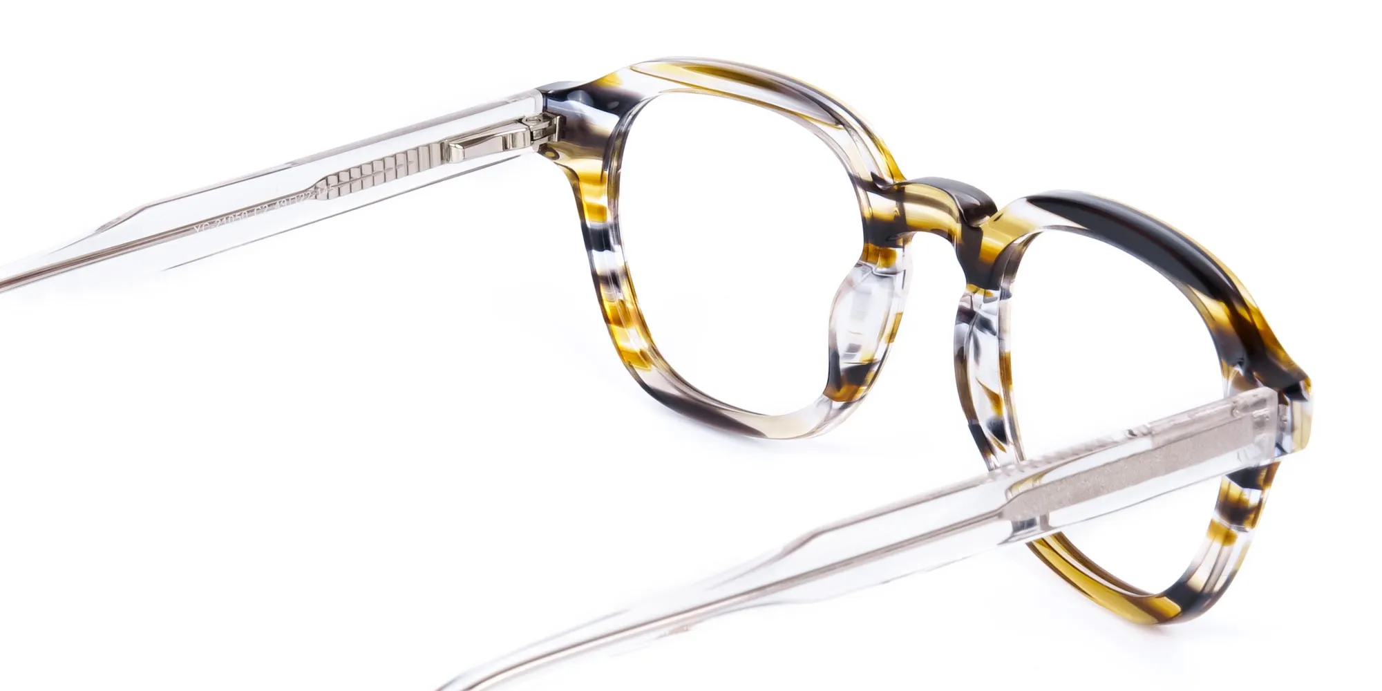 Black Yellow Crystal Geometric Glasses-2