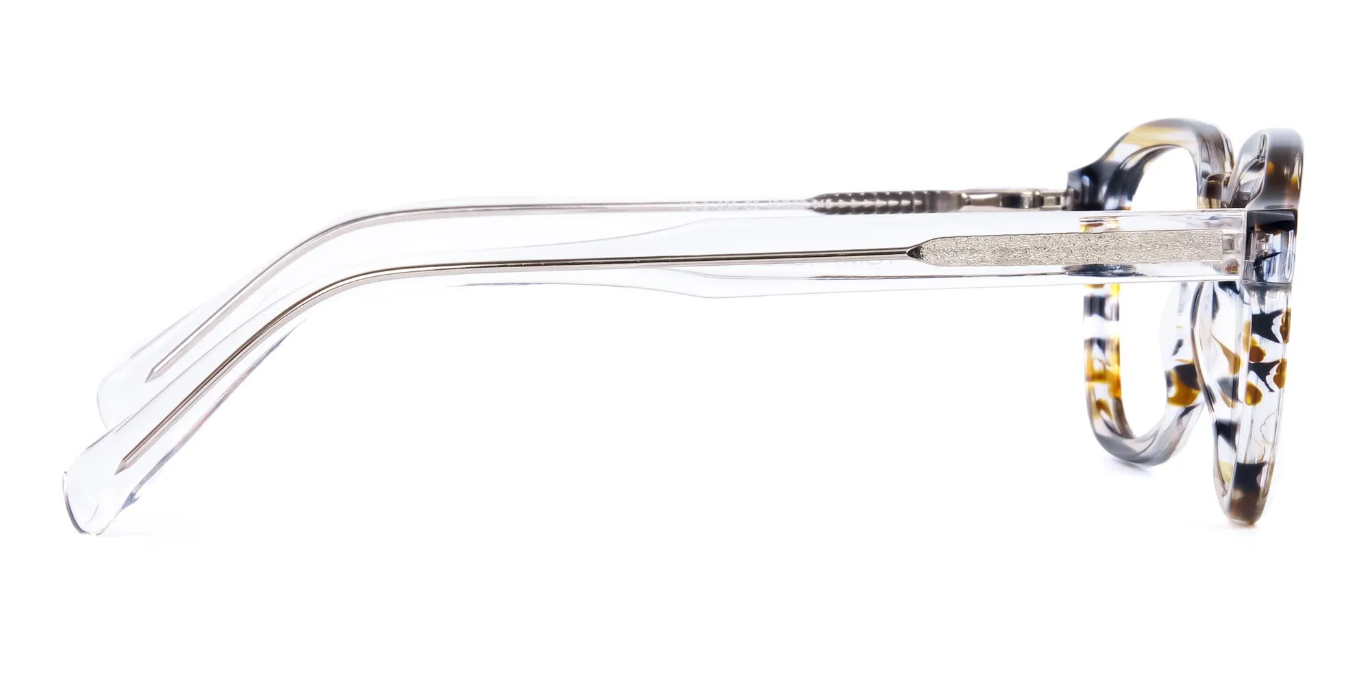 Black Yellow Crystal Geometric Glasses-2