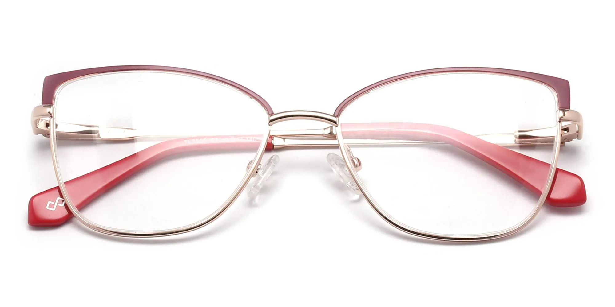 Red Cat Eye Metal Glasses-2