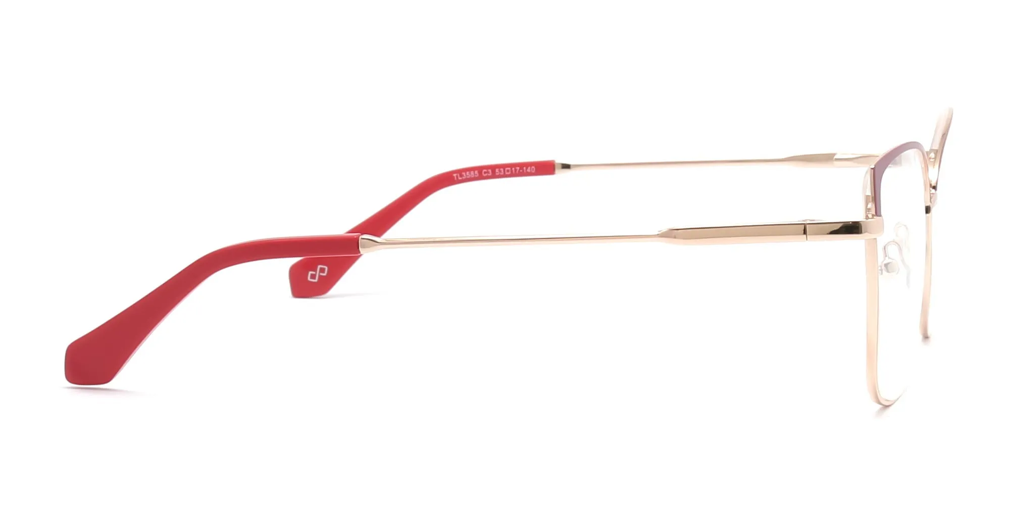 Red Cat Eye Metal Glasses-2