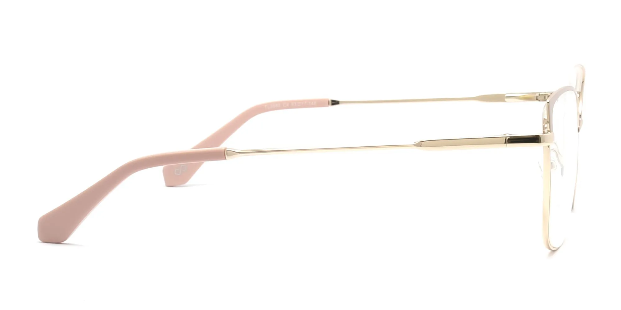 Pink Metal Frame Glasses-2