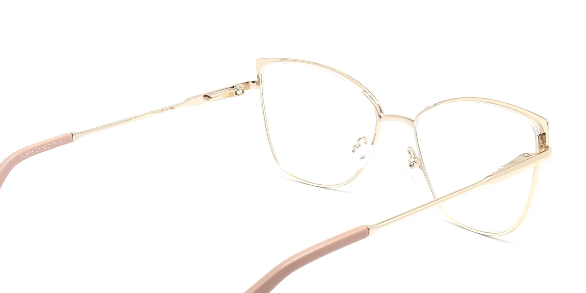 Pink Metal Frame Glasses-2