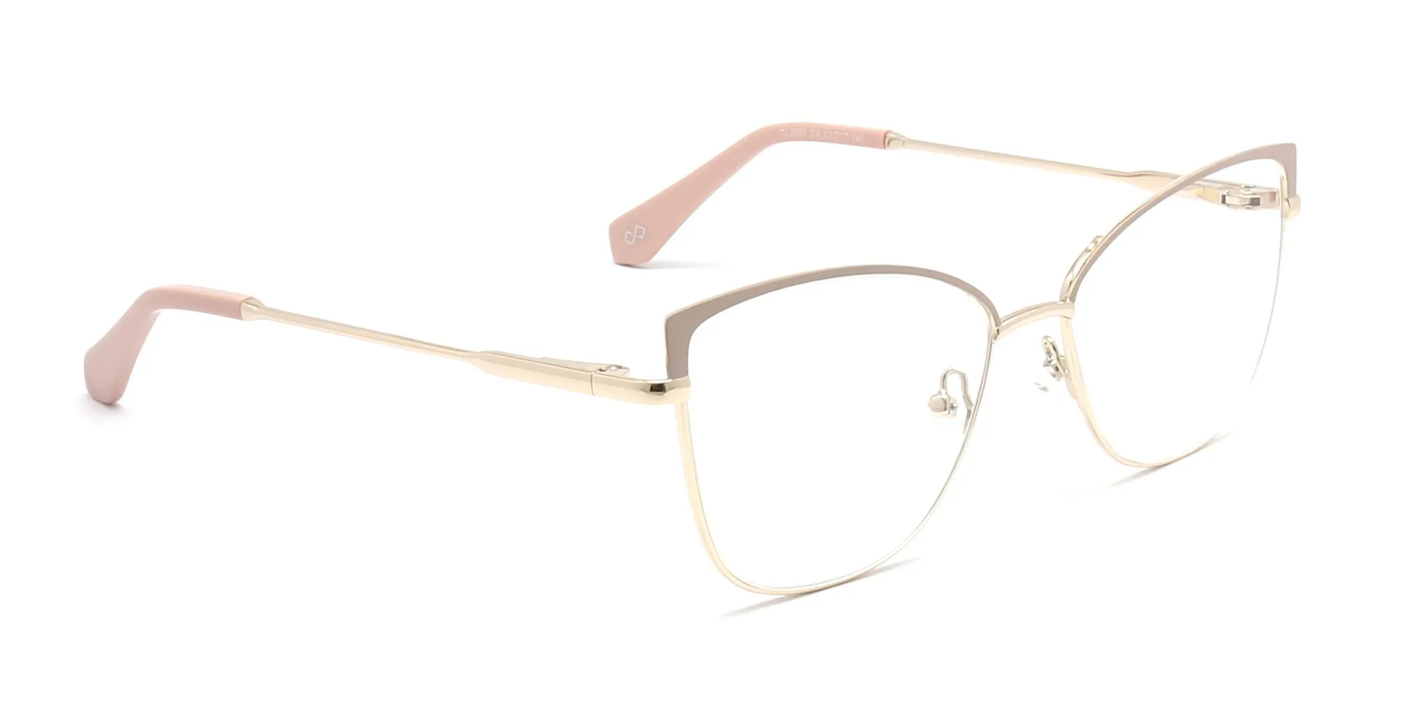 Pink Metal Frame Glasses-2