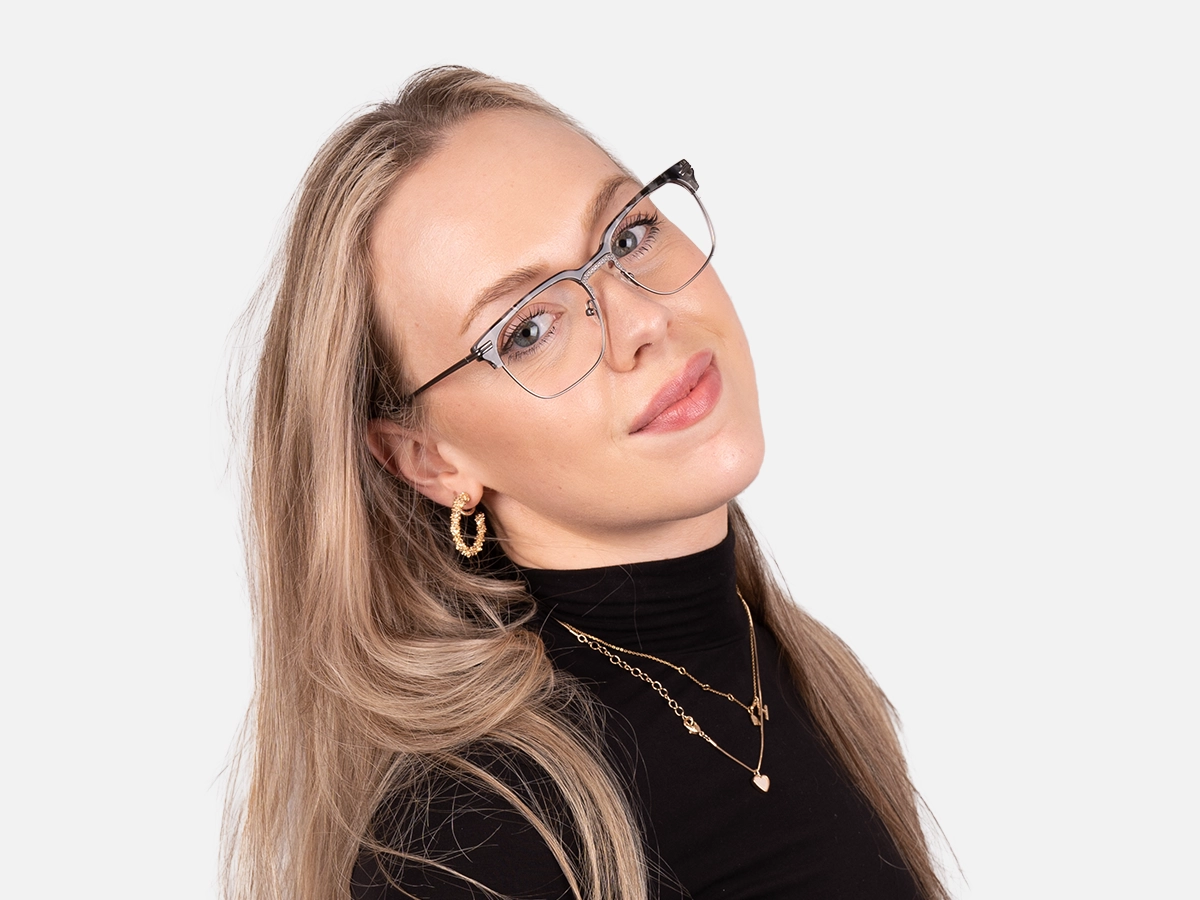 Grey Tortoiseshell Glasses-55