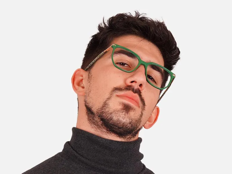 Green Frame Glasses-2