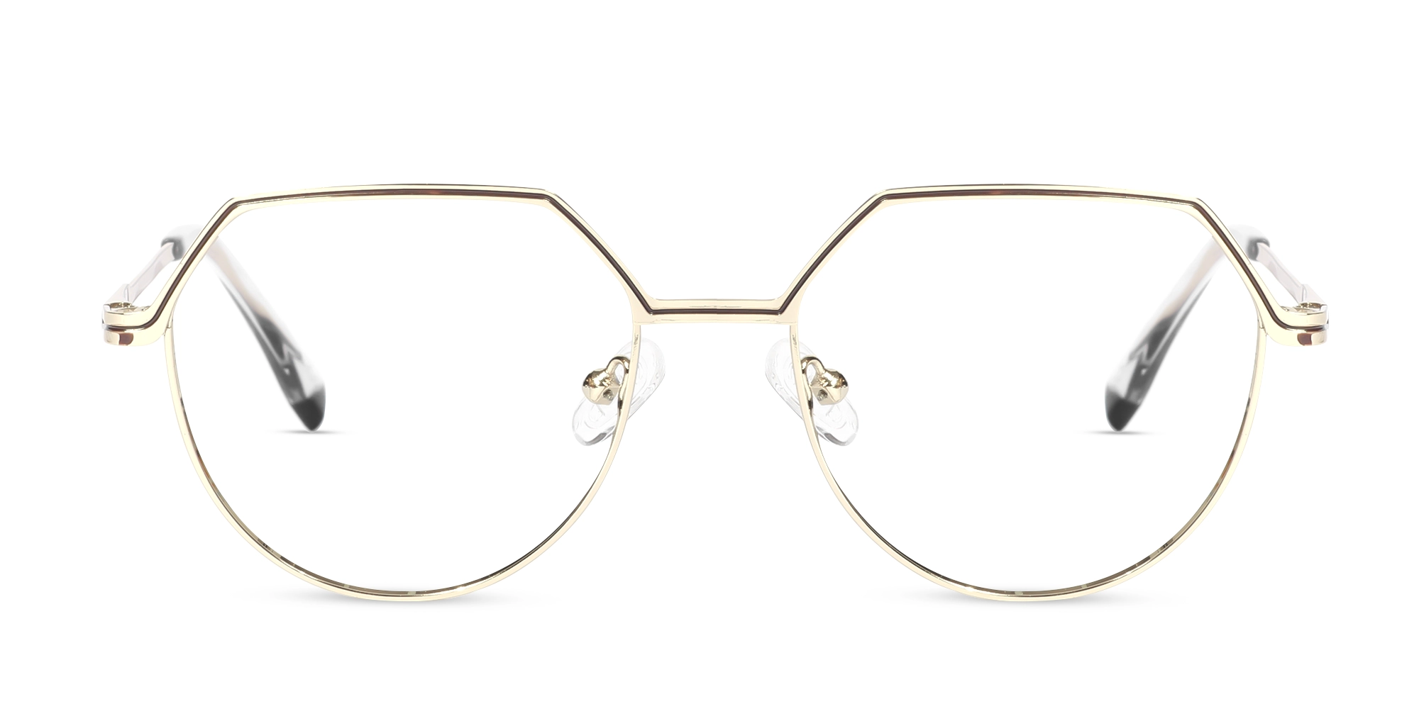 Trendy Gold Geometric Round Glasses-1 Trendy Gold Geometric Round Glasses-1