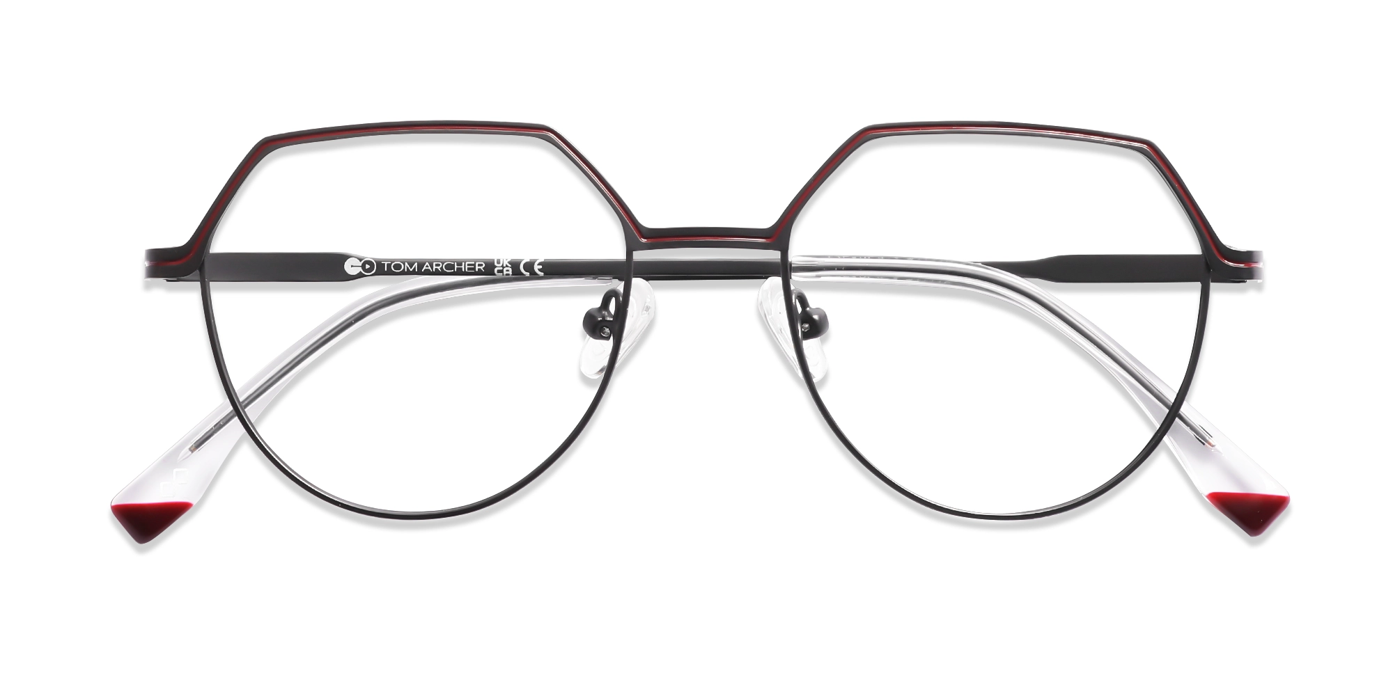 Matte Gunmetal Geometric Round Glasses-6
