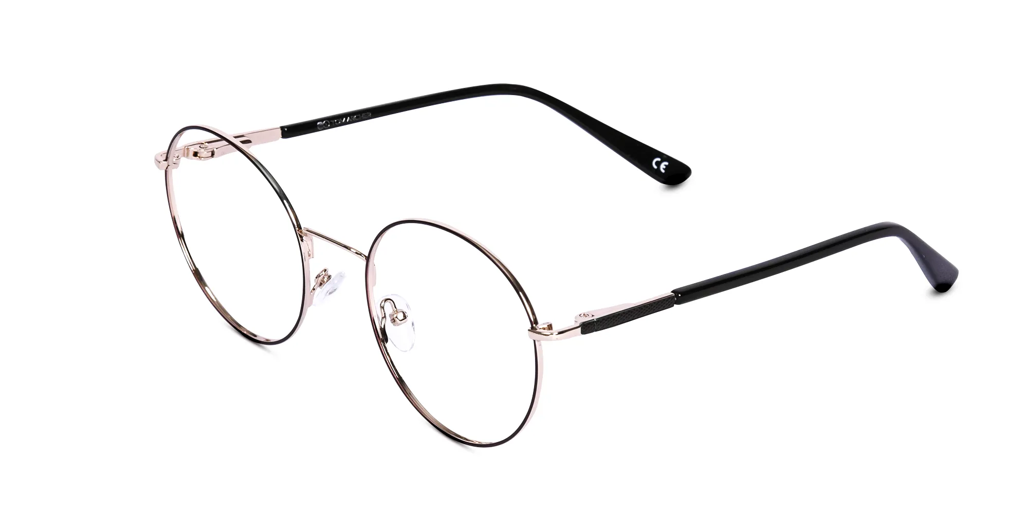 Round Gold Metal Glasses-2