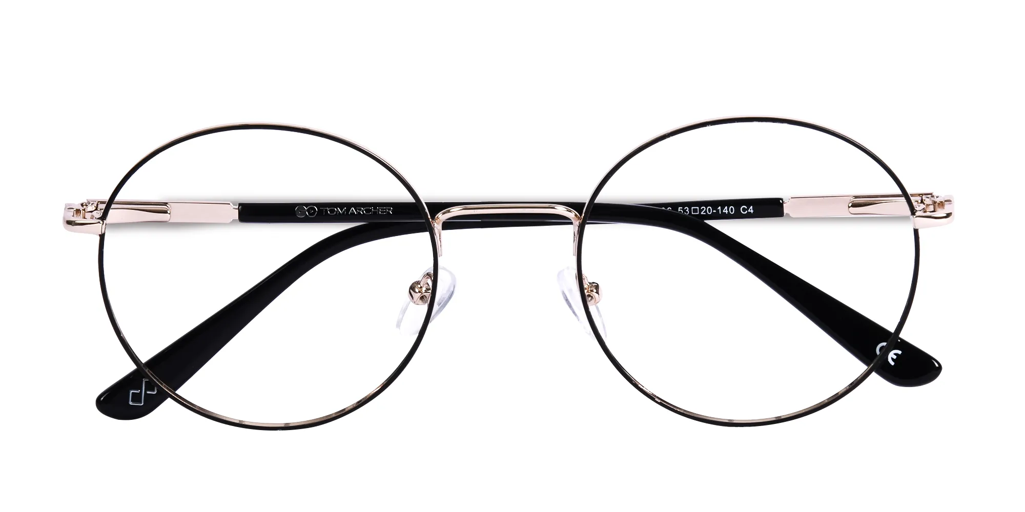 Round Gold Metal Glasses-2