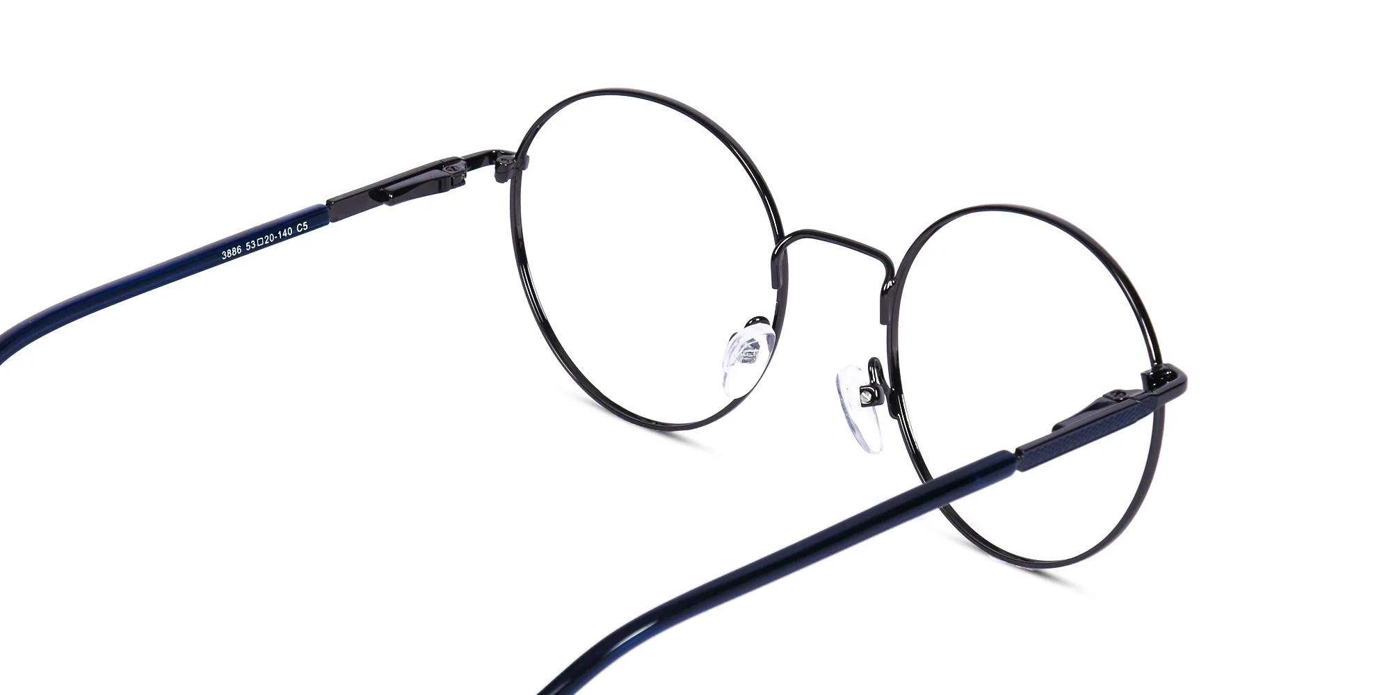 Blue Metal Frame Glasses-2
