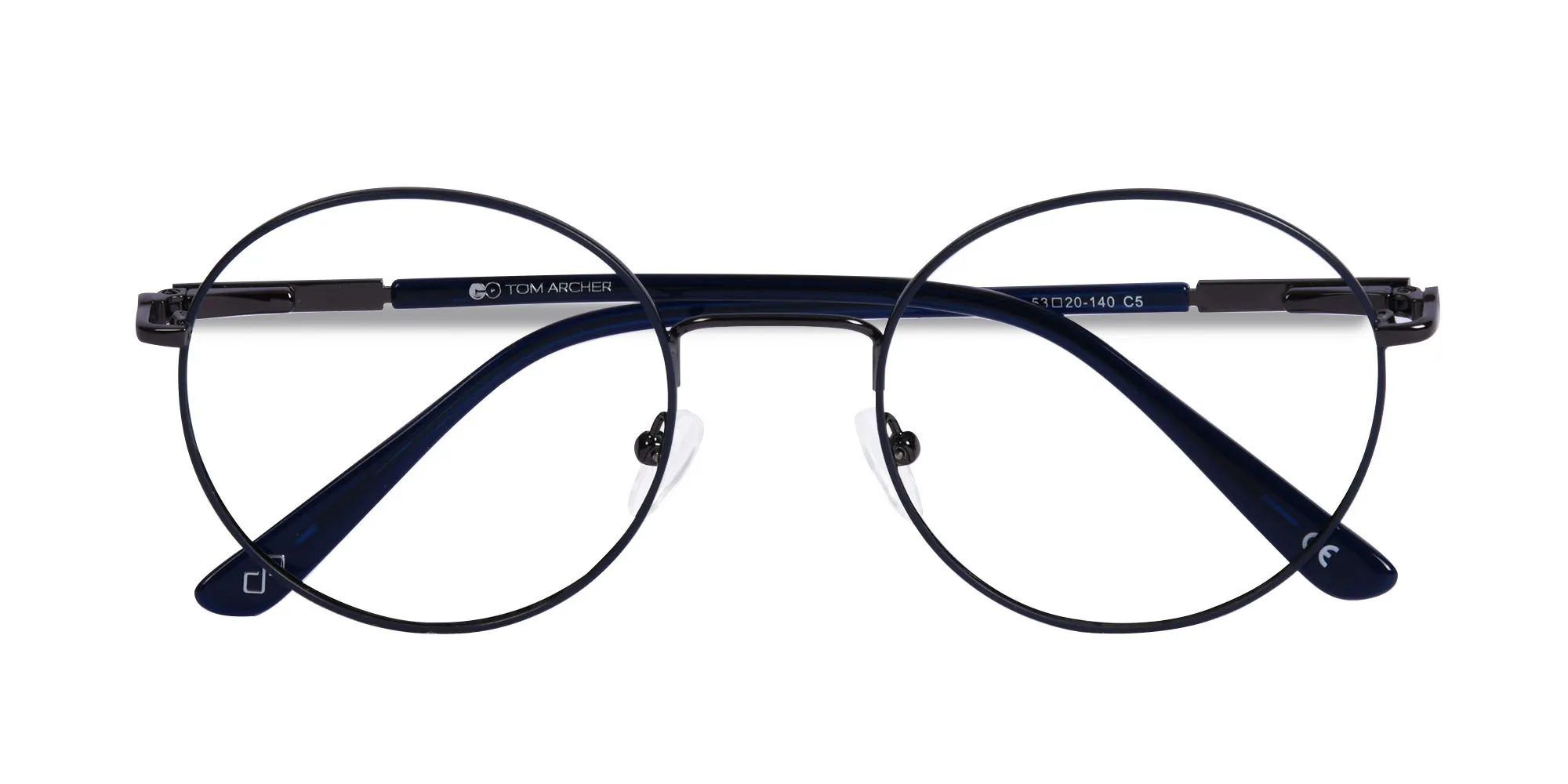 Blue Metal Frame Glasses-2