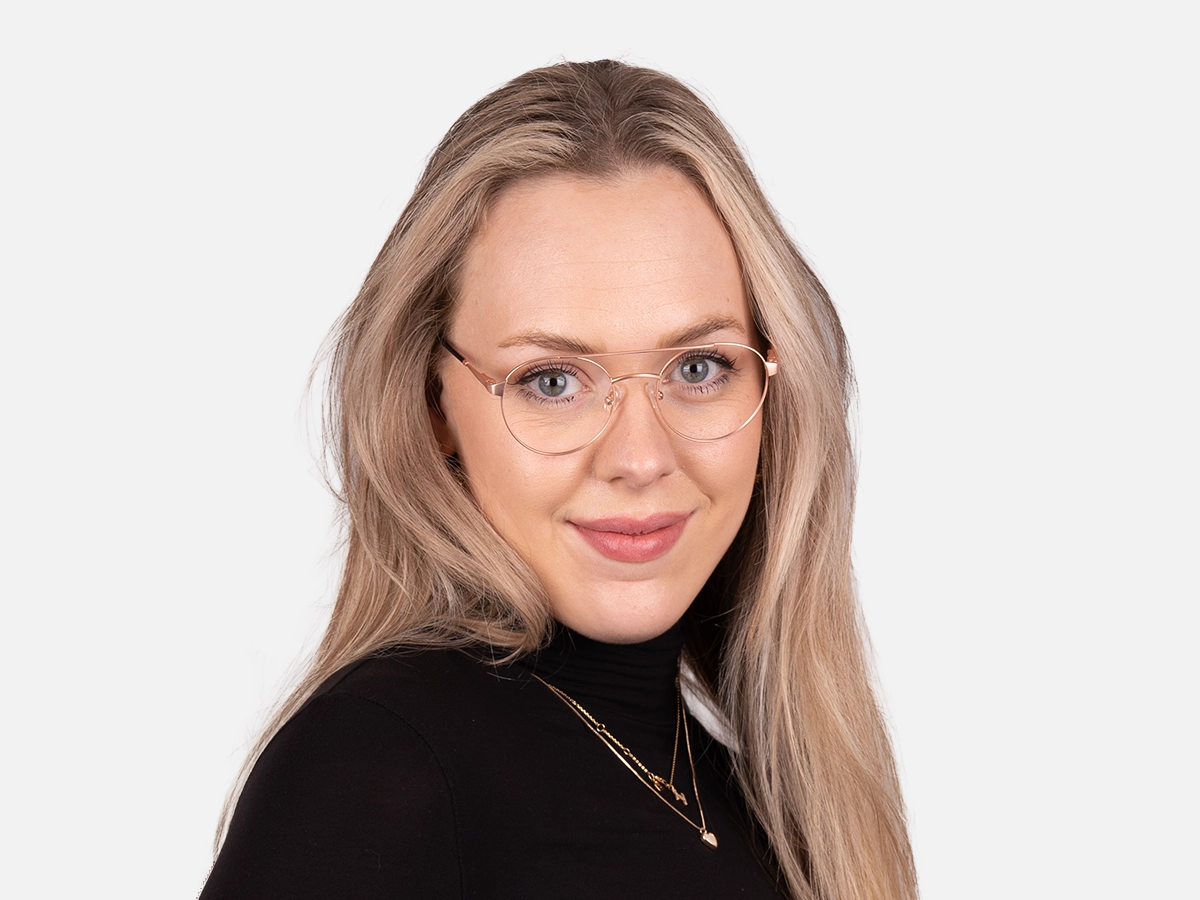 Matte Rose Gold Pilot Glasses Frames-53