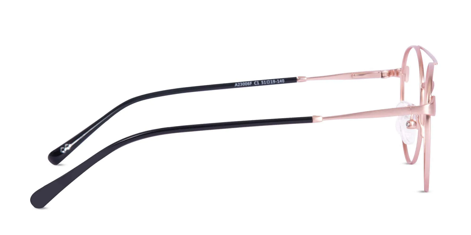 Matte Rose Gold Pilot Glasses Frames-2