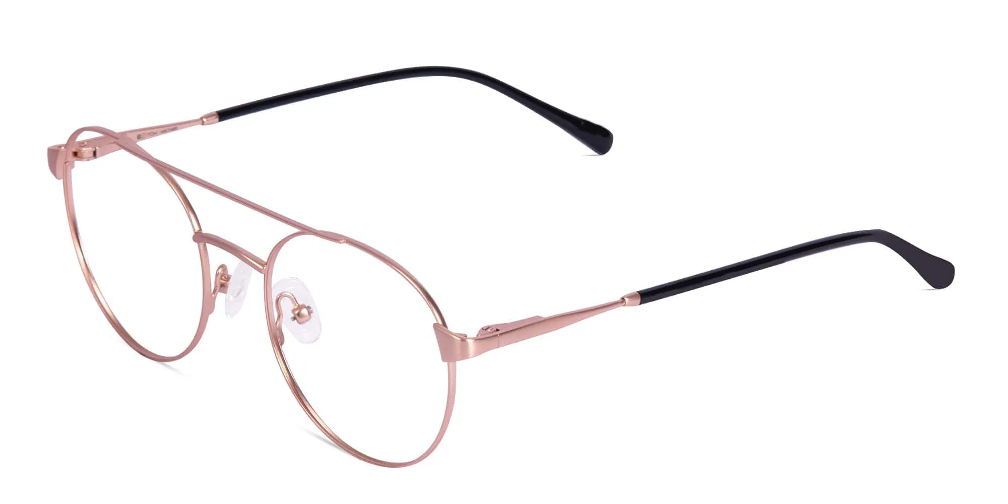 Matte Rose Gold Pilot Glasses Frames-2 Matte Rose Gold Pilot Glasses Frames-2