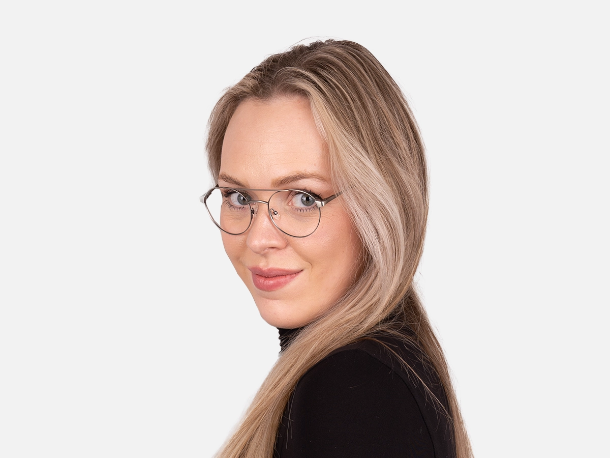 Gunmetal Black Frame Pilot Glasses-55