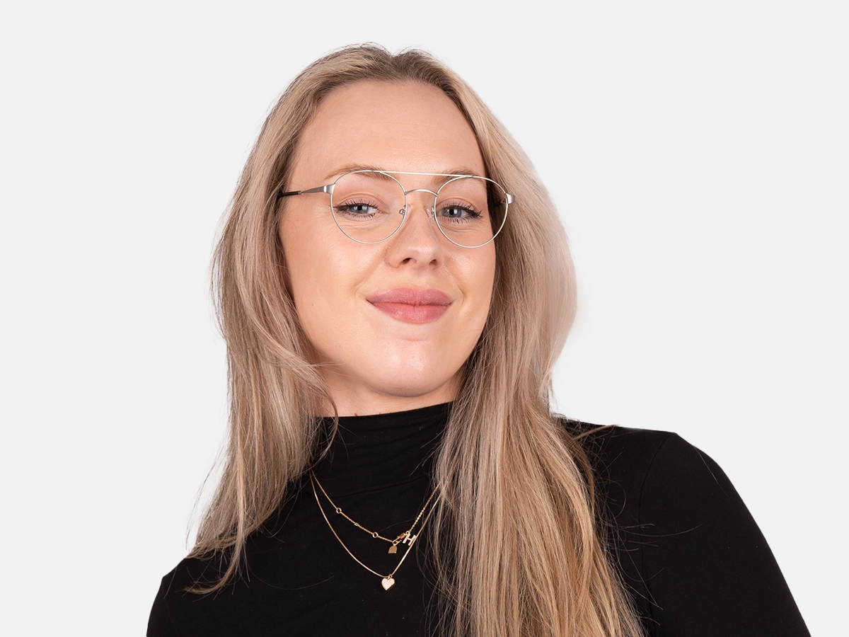 Matte Silver Metal Eyeglass Frames-51