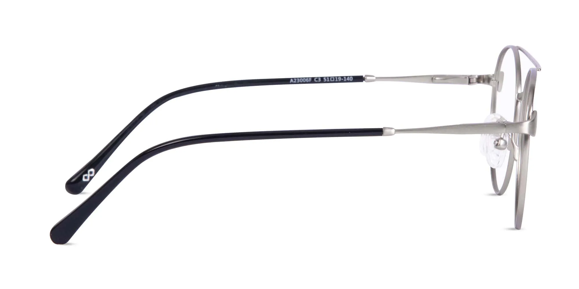 Matte Silver Metal Eyeglass Frames-2