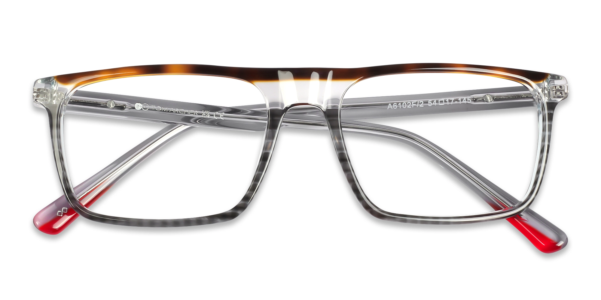 Crystal Tortoise Rectangle Glasses 6