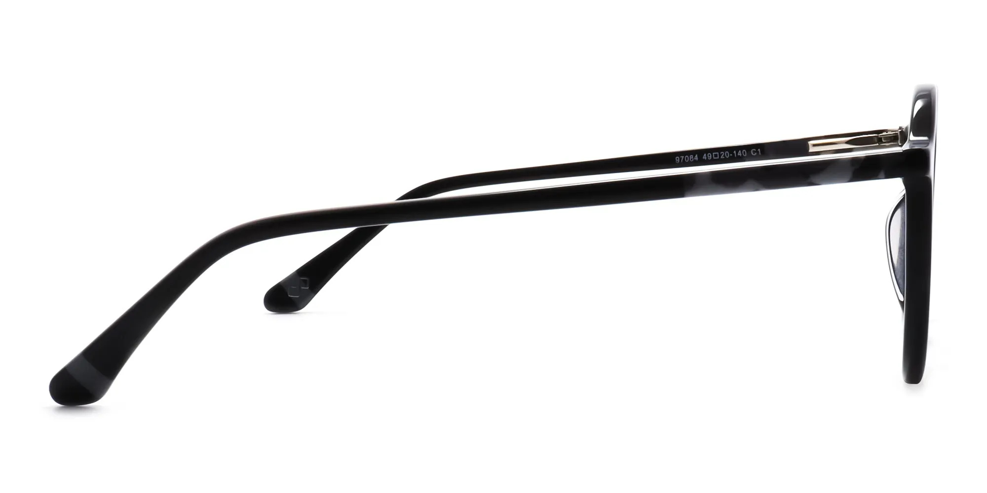 black full rim round frame-2