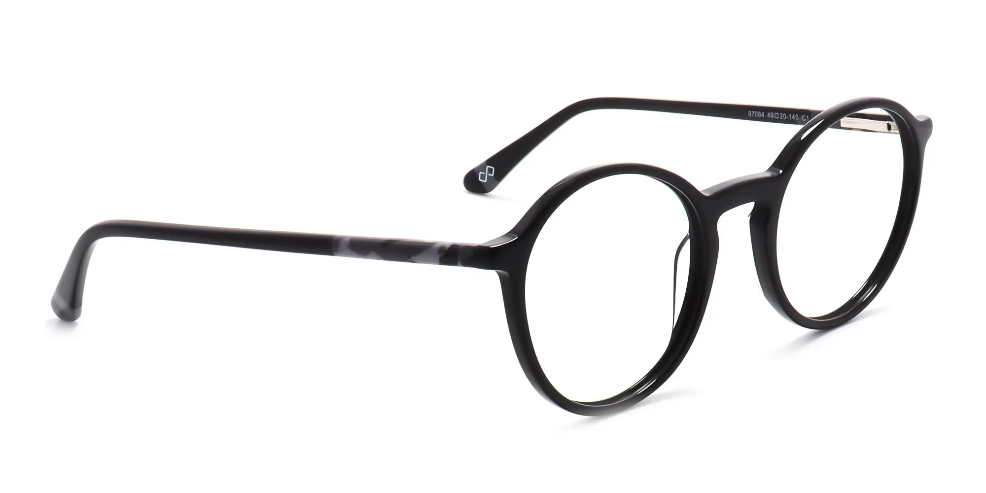 black full rim round frame-2