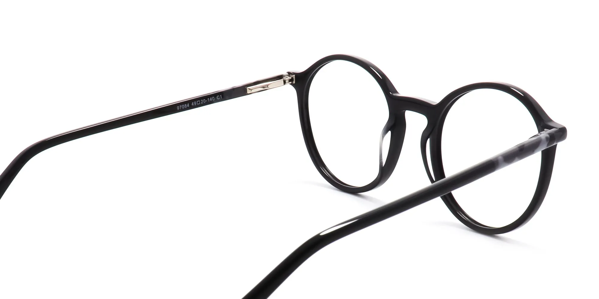 black full rim round frame-2