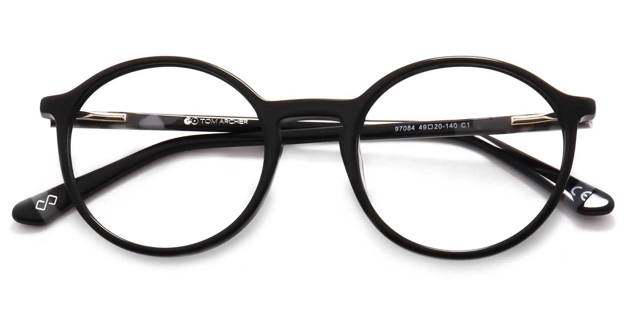 black full rim round frame-2