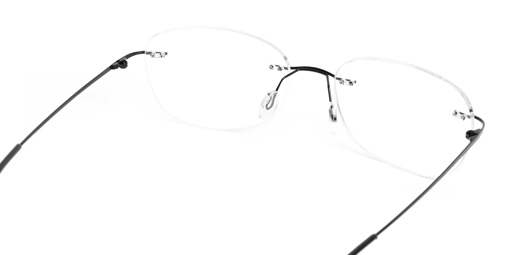black squarer rimless square glasses frames-5
