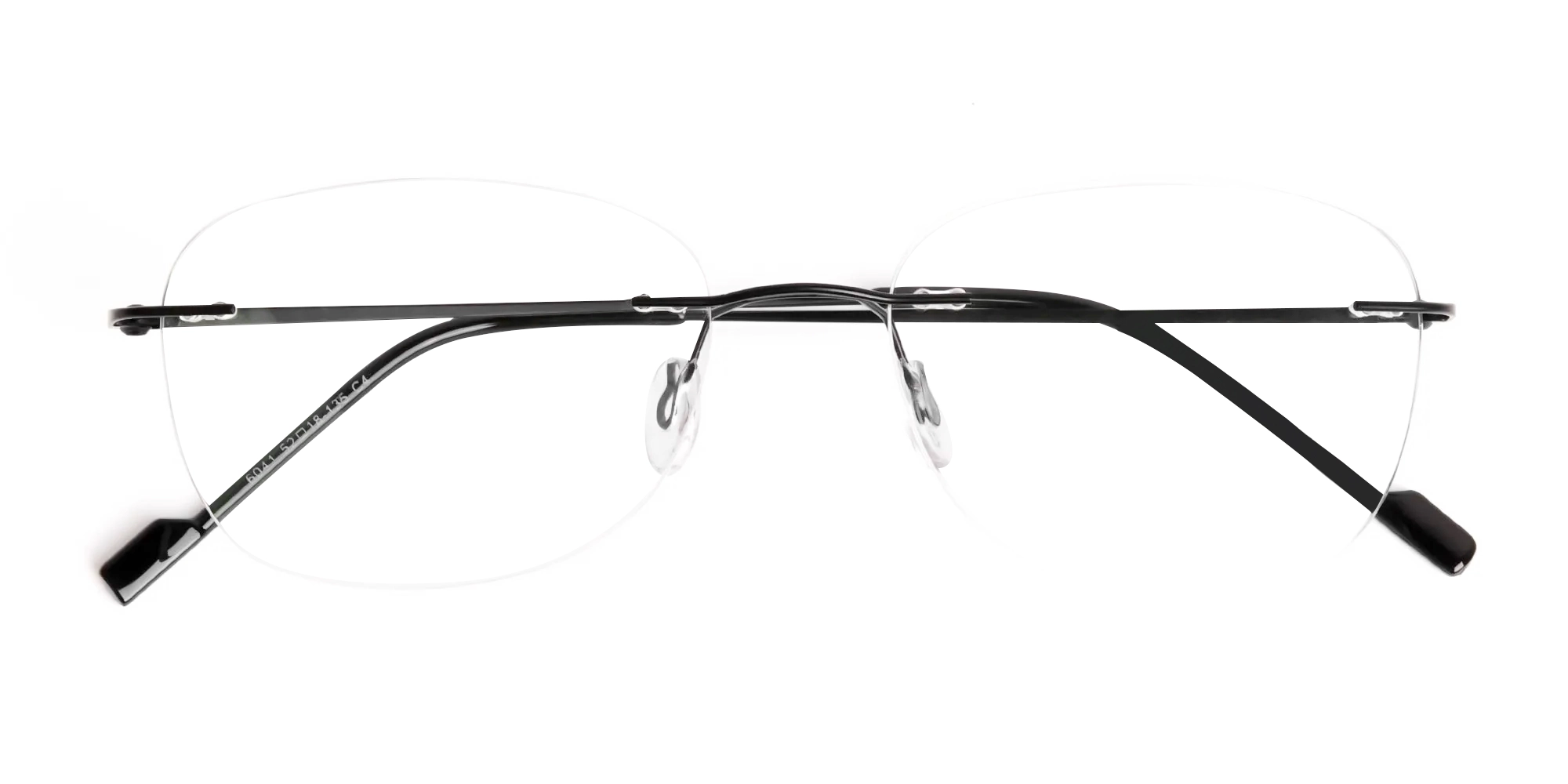 black squarer rimless square glasses frames-6