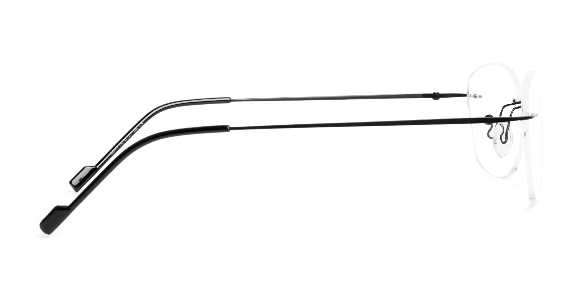 black squarer rimless square glasses frames-4