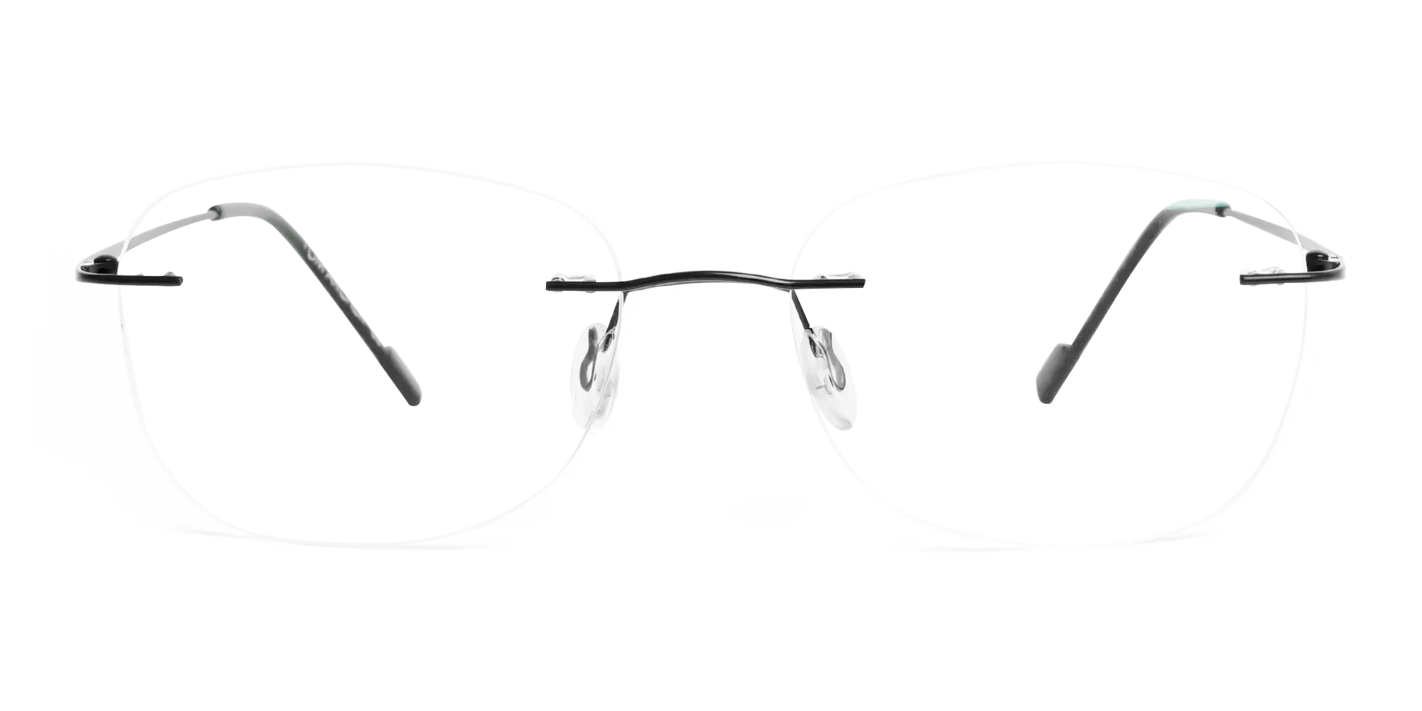 black squarer rimless square glasses frames-1