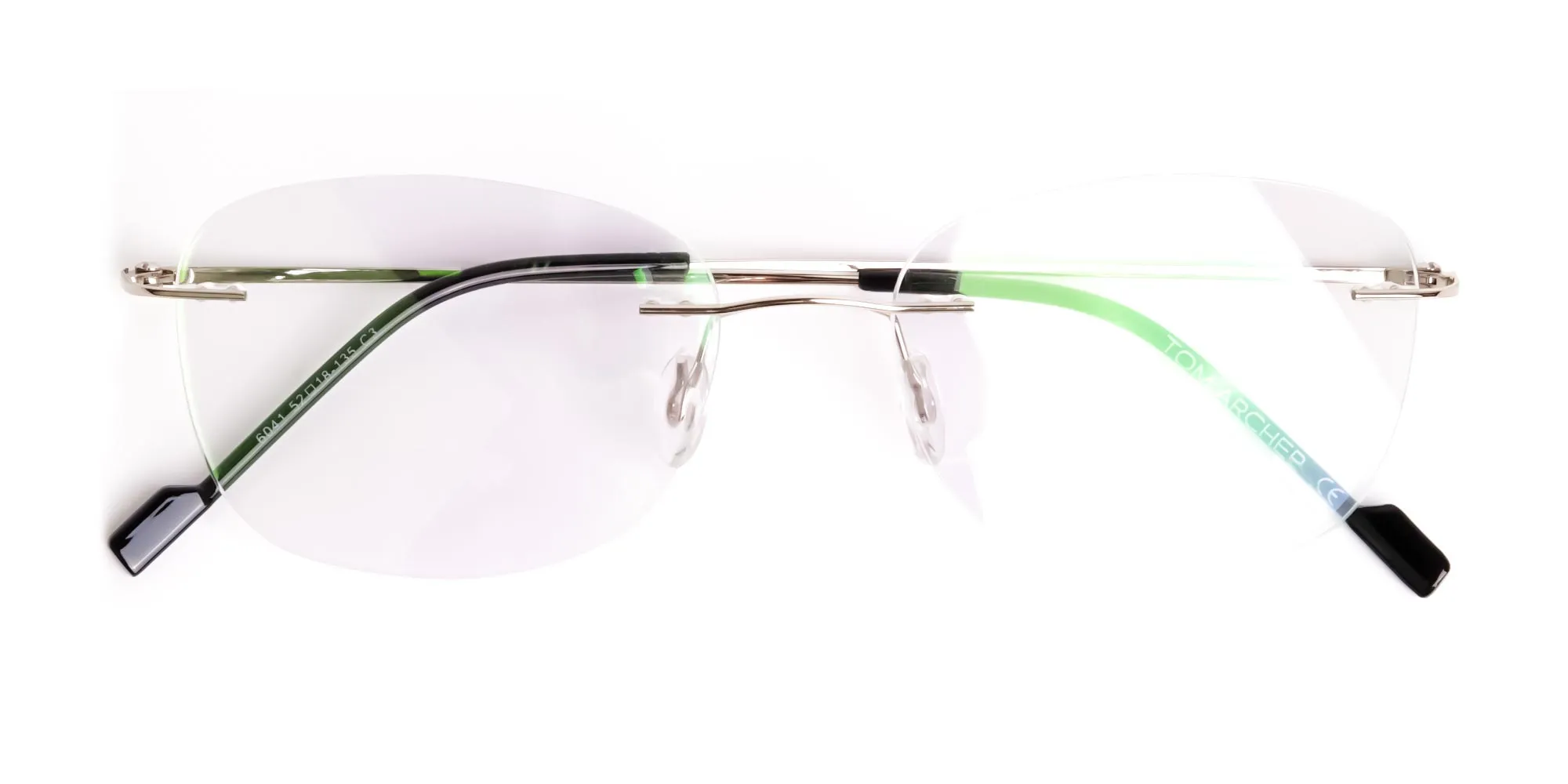 silver squarer rimless glasses frames-2