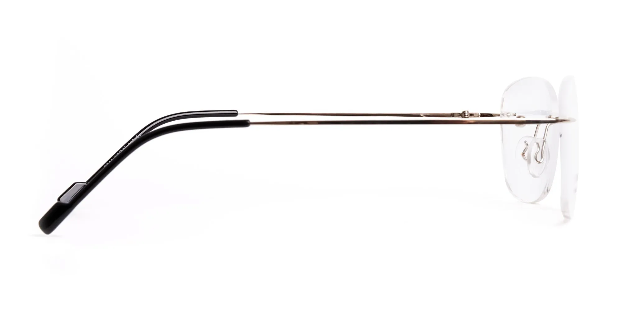 silver squarer rimless glasses frames-2