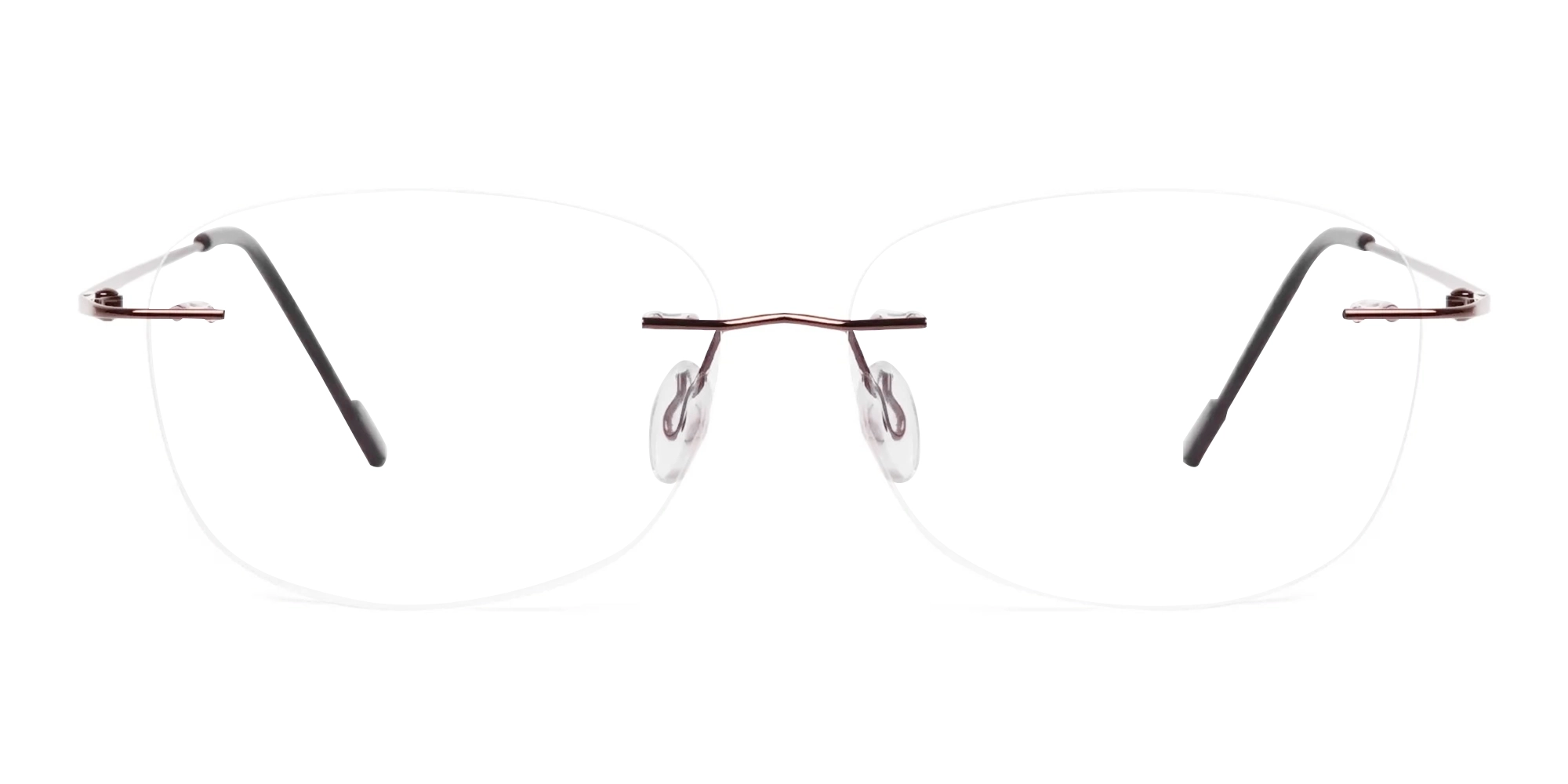 gold rimless titanium glasses frames-1