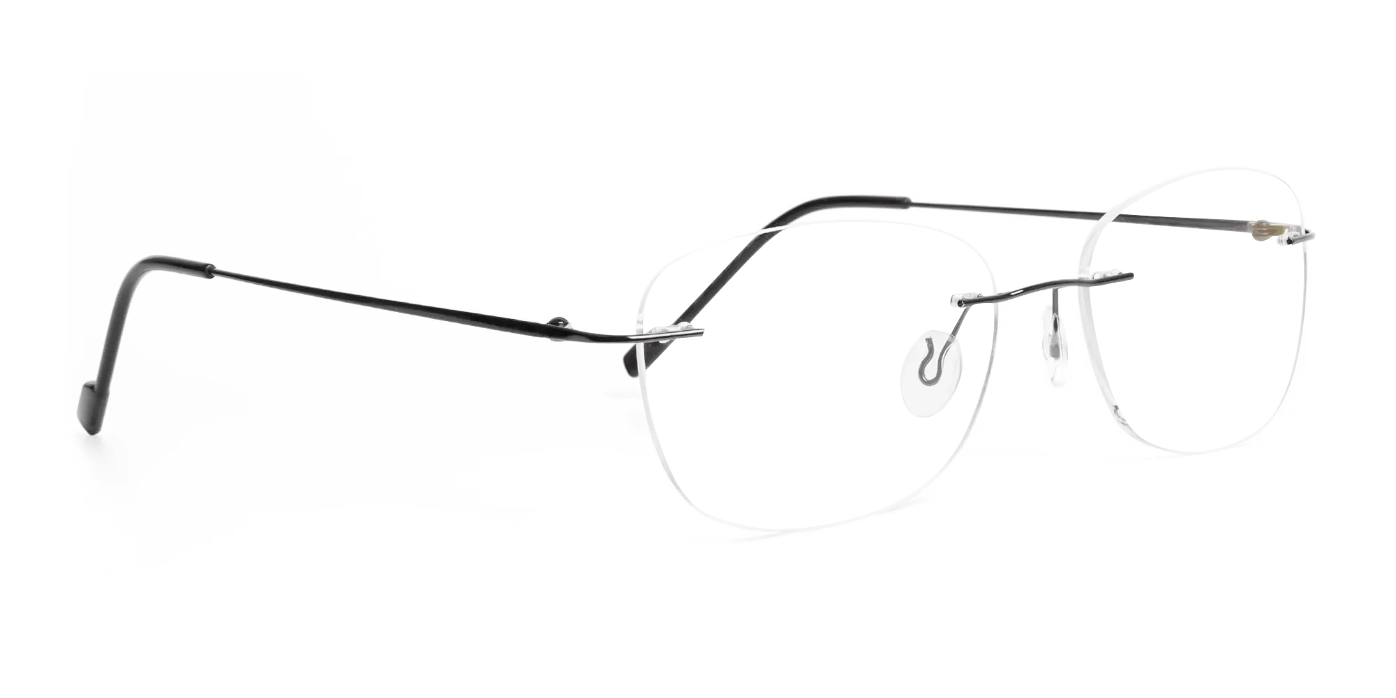 gold rimless titanium glasses frames-2