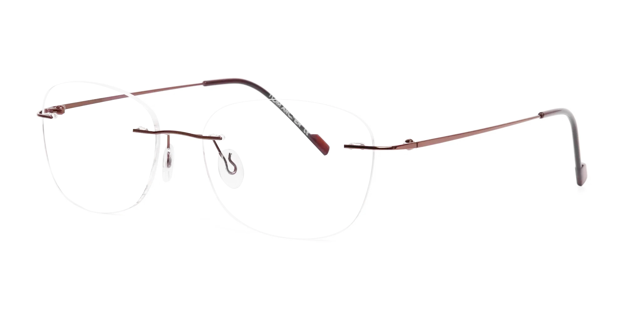 gold rimless titanium glasses frames-3