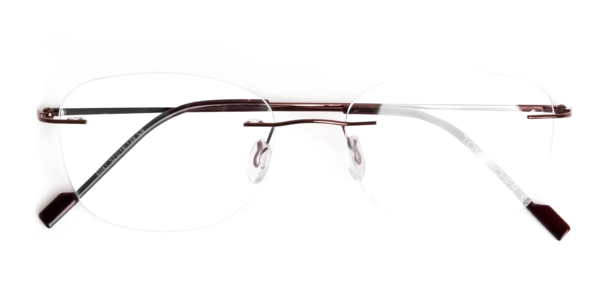 gold rimless titanium glasses frames-6