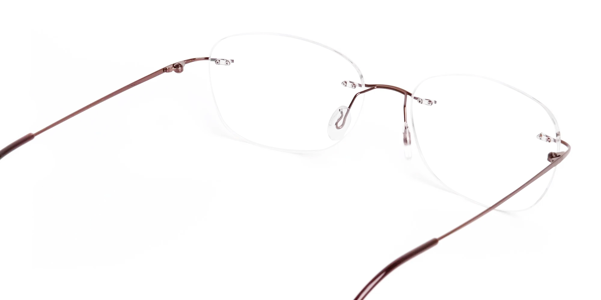 gold rimless titanium glasses frames-5