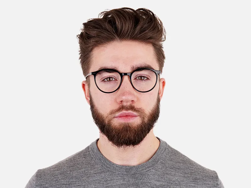 black and silver round glasses frames-2