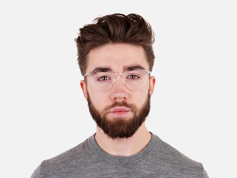 transparent and black round glasses frames-2