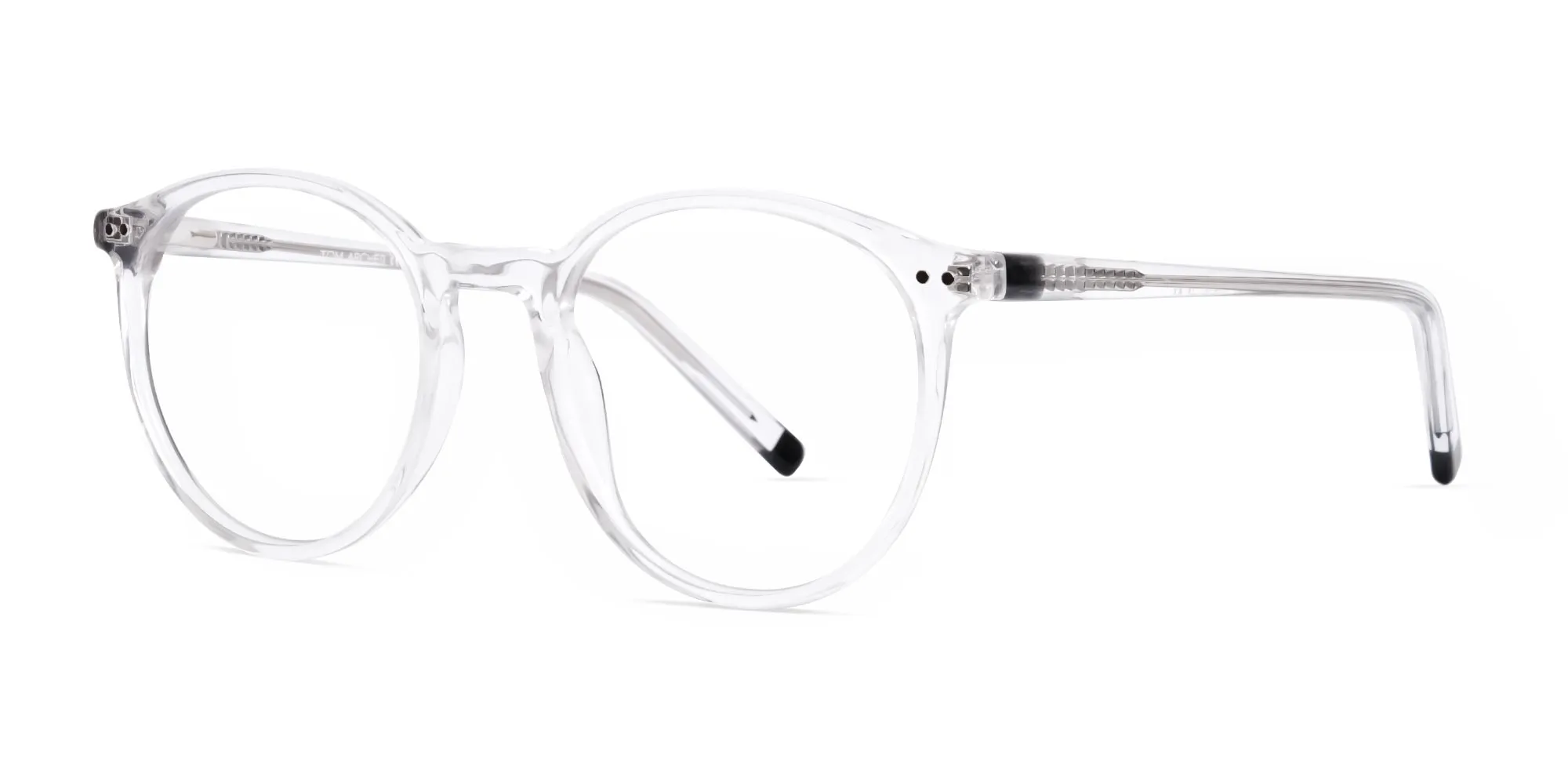 transparent and black round glasses frames-2