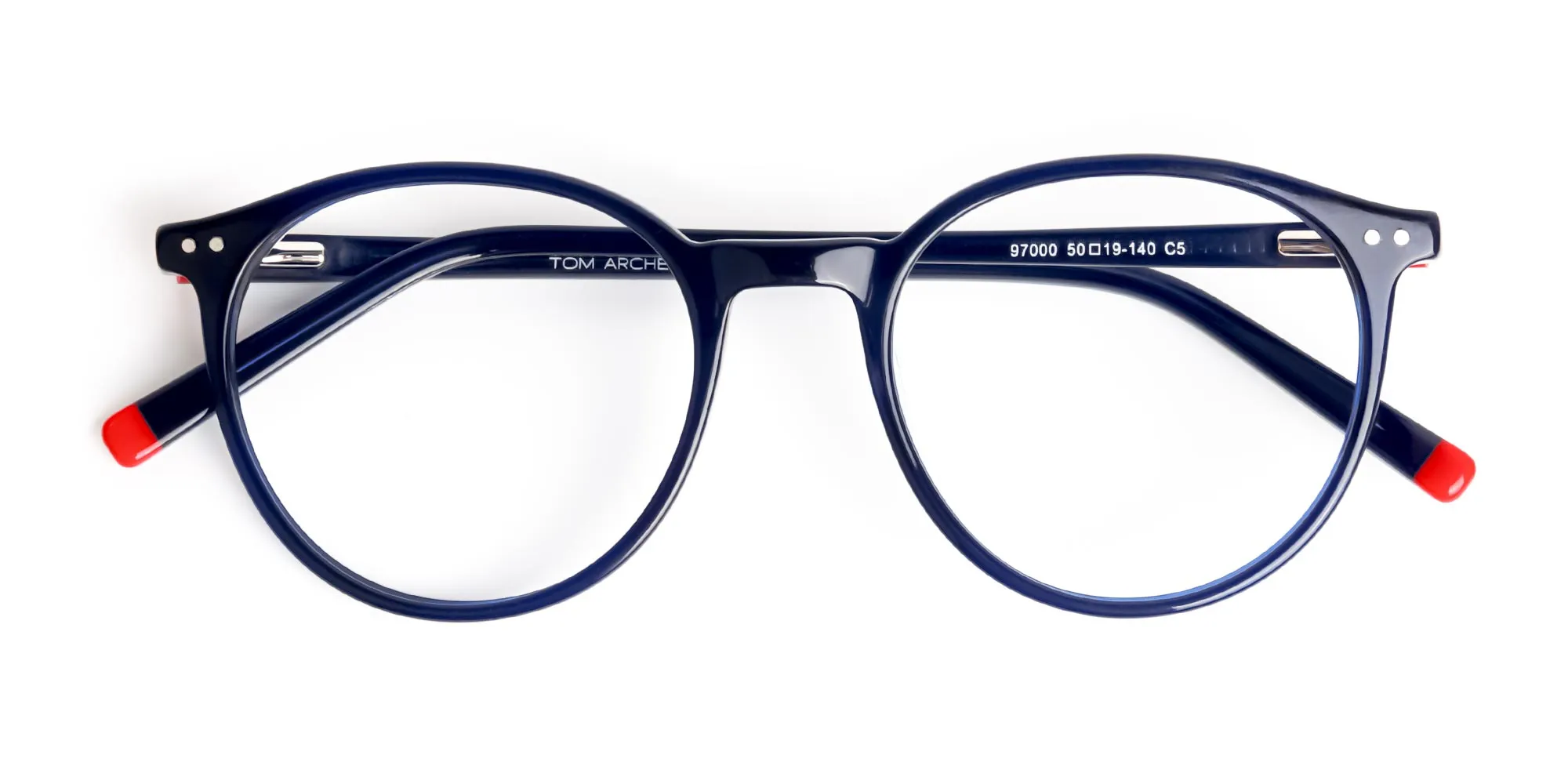 Round Blue Frame Glasses-2