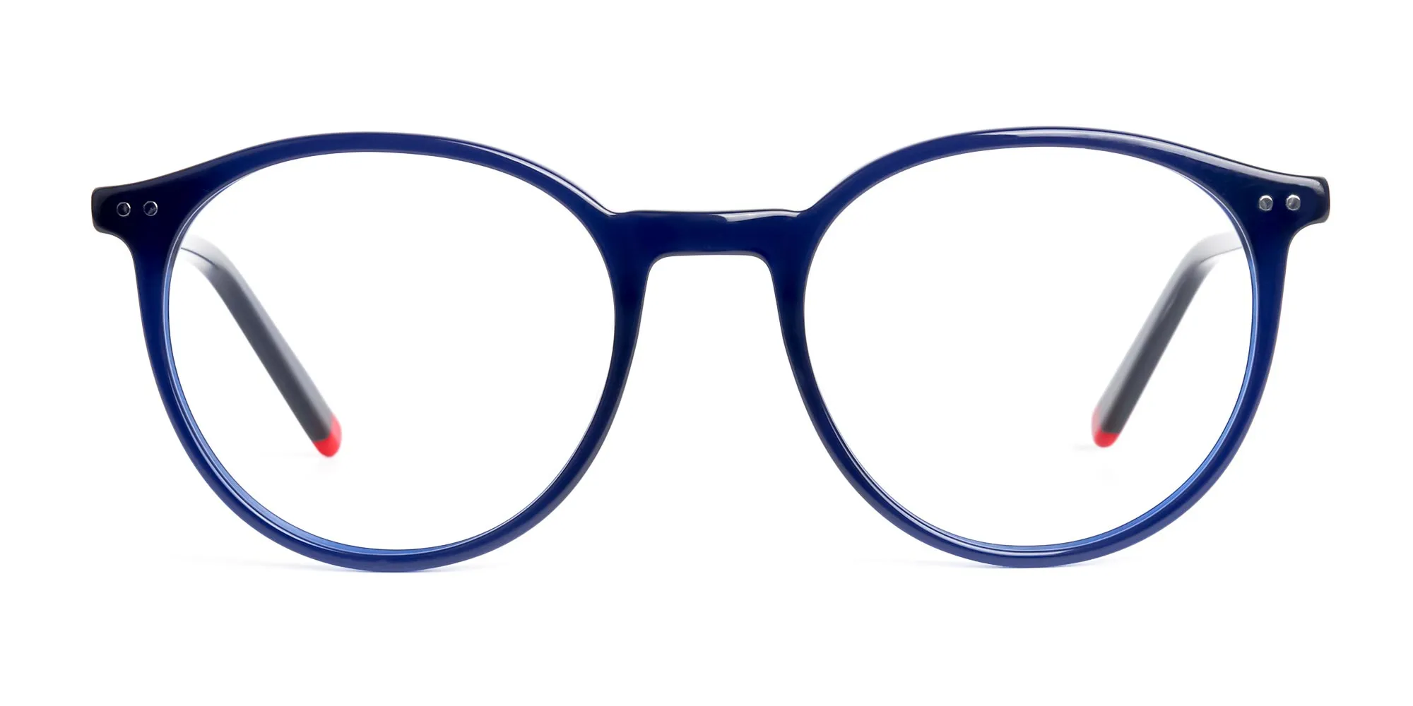 Round Blue Frame Glasses-2