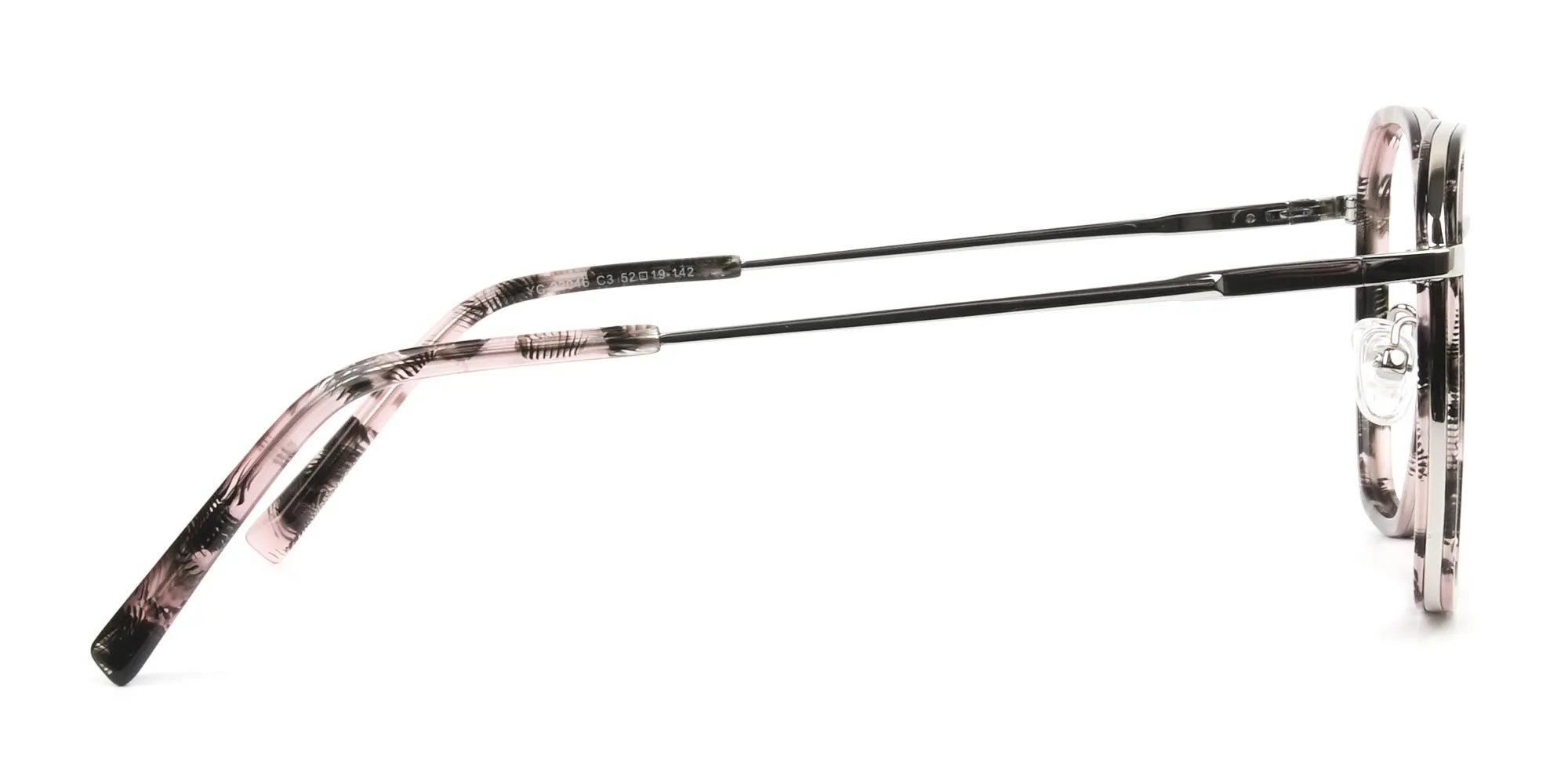 Geometric Octagon Nude Pink Tortoise Glasses - 2